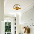 thumbnail image 6 of 12.6" Brass Caged DC Motor Ceiling Fan,  Modern Style, Flush Mount, 3000K Color Temperature, 3-Speed, 6 of 7