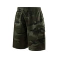 thumbnail image 3 of Men's Cargo Shorts Multi Pocket Elastic Waistband Short Pants Drawstring Ripstop Straight Leg Cargo Shorts Outdoor Casual Workout Lightweight Bottom,Camouflage Green L, 3 of 4