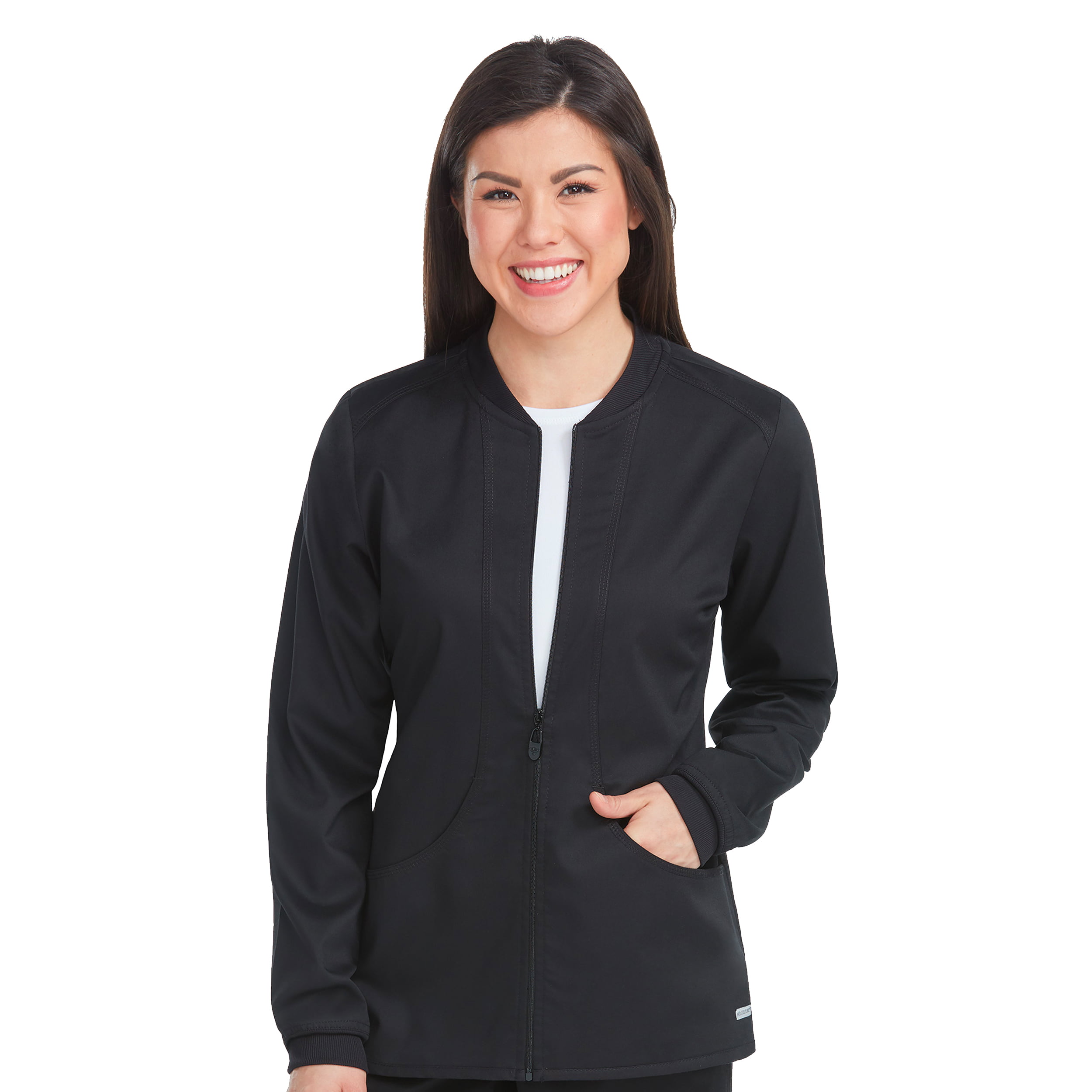Med Couture NEW TOUCH Women's Zip-Front Warm Up Scrub Jacket [XS - 3XL ...