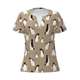 thumbnail image 3 of Naloa Lovely Penguin Print T-Shirts Short Sleeve V Neck Tees for Women Fashion Tops Trendy Lightweight Soft Casual Summer Outfits Clothes, 3 of 5