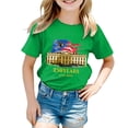 thumbnail image 4 of mgoYE 250th Anniversary USA Flag Shirt Girls 4th of July Shirt Girls Boys 250 Years American Anniversary Shirt American Flag Stars Fireworks Graphic Tee Tops(Green,7-8 Years), 4 of 5