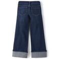 thumbnail image 3 of The Children's Place Girls Roll Cuff Wide Leg Jeans, Sizes 4-16, 3 of 3