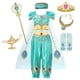 thumbnail image 5 of Disney-vestido de princesa Jasmine para niña, disfraz de Aladdín, lámpara de sirena, Elena, Moana, fiesta de cumpleaños, Carnaval, 5 of 5