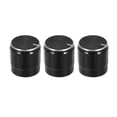 thumbnail image 1 of 3 piezas de botón de potenciómetro con eje estriado de aluminio negro, diámetro de eje de 6 mm, botón rotativo de 17 mm x 17 mm para control de volumen, 1 of 3
