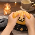thumbnail image 4 of Halloween Pumpkin Dumpling Squishy Set Slow Rising Stress Relief Fidget Balls in Steamer Container, Spooky Party Favors Basket Fillers, 1 Pack, 4 of 5
