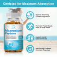 thumbnail image 5 of Magnesium Capsules 500 mg - Magnesium Supplement with Magnesium Glycinate - Natural Sleep Support-Supports Heart & Nervous System -120 Capsules, 5 of 7