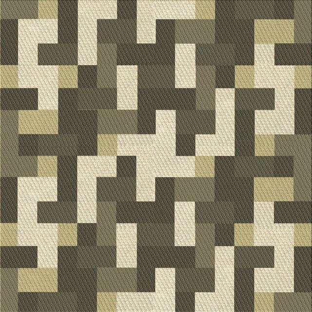 Ahgly Company Machine Washable Indoor Square Transitional Coffee Brown Area Rugs, 4' Square