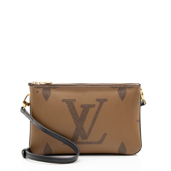 Pre-Owned Louis Vuitton Giant Monogram Canvas Double Zip Pochette