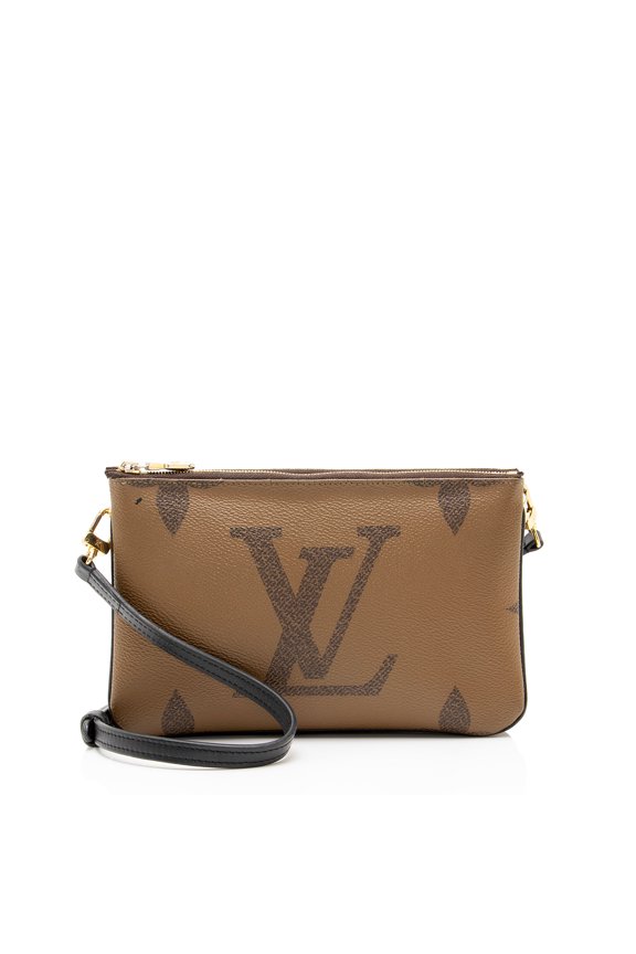 Pre-Owned Louis Vuitton Giant Monogram Canvas Double Zip Pochette