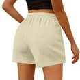thumbnail image 5 of Busydd Women's Shorts Summer Casual Comfy Solid Color Running Workout Shorts Lightweight Baggy Sweat Shorts Elastic Waist Athletic Shorts with Pockets, 5 of 5