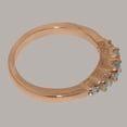 thumbnail image 4 of LBG British Made 9k Rose Gold Real Natural Aquamarine Womens band Ring - 33 size options - Size 8, 4 of 6