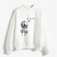 thumbnail image 4 of Oversized Sweatshirts for Women Dandelion Print Loose Crew Neck Cute Sweaters Casual Soft Comfortable Streetwear Fall Pullover Long Sleeve Tops 2025 Winter Outfits, 4 of 5