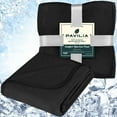 thumbnail image 4 of PAVILIA Cooling Blanket for Hot Sleepers, Lightweight Summer Blanket for Bed, Cooling Chill Throw Blanket for Night Sweats Absorb Heat for Adult Kid Baby on Warm Night, Black, 50x60 inch, 4 of 7