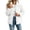 White, variant on IUYRTFE Women's Corduroy Quilted Coat with Pockets Button Down Stand Collar Winter Warm Outerwear