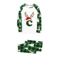 thumbnail image 2 of Odeerbi Christmas Pajamas for Family Holiday Long Sleeve Initial Name Family Christmas Pajamas Matching Sets Mom Printed Home Wear Two-Piece Sleepwear Xmas Family Matching PJs Set Green, 2 of 3