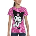 thumbnail image 4 of Sanrio Kuromi Kids T-Shirt 3d Printed Graphic T-Shirts Boys And Girls Short Sleeve Shirts For Youth Kids X-Small, 4 of 6