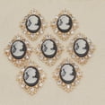 thumbnail image 3 of 10 piezas de gemas de cristal, aleación de acrílico, de imitación, coser en la espalda plana, de imitación para manualidades, manu Oro negro Baoblaze adornos de espalda plana, 3 of 8