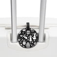 thumbnail image 3 of Black and White Easter 2Pcs PU Leather Round Luggage Tags with Privacy Cover and Name ID Tag for Suitcase, Handbags, Backpacks, School Bags, 3 of 6