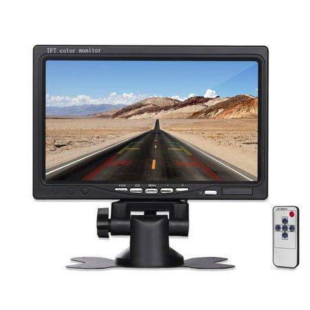 Camera Backup Podofo Truck Backup Camera 7 inch HD Monitor 12 IR Night Vision Rear View Camera 4 pins 15M Extention Cable ()