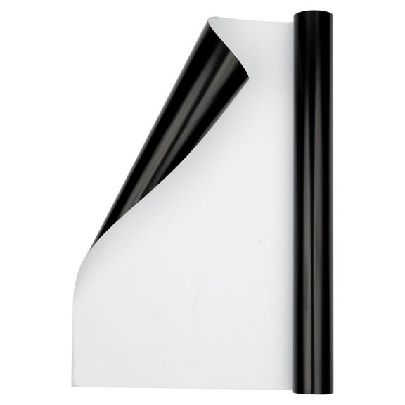 JAM Paper Glossy Wrapping Paper, 26.3 sq ft (17 in x 18 ft), Glossy Black, Roll Sold Individually