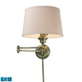 thumbnail image 1 of ElkGroup International 11220/1-LED Westbrook 1 Light Swingarm Sconce In Antique Brass - LED, 1 of 2