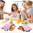 thumbnail image 7 of Haosy 3 Pack Reusable Ziploc Bags BPA Free Healthy Food Storage Bag Leakproof Sandwich Snack Freezer Bags Purple Pink Star Sky, 7 of 7