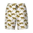 thumbnail image 4 of Lsque Mens Swim Trunks Leopard Print Pattern - Bathing Suit Compression Liner - Beach Swim Shorts Swimwear - (S-3XL) - Stretch Quick Dry -Medium, 4 of 9