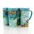 thumbnail image 4 of Urban Market Life On The Farm 4 Piece 20 Ounce Round Stoneware Cup Set with Lid in Blue, 4 of 5