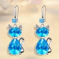 thumbnail image 4 of YYKihy Fashion Earrings Stainless Steel Round Earrings Women Creative Earrings Diamond Dangling Crystal Earrings For Women, 4 of 5