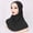 Black, variant on Women's Stretch Jersey Hijab Scarf - Soft Breathable Modest Headwrap for Muslim Women, Full Coverage Inner Cap Friendly Shawl for Daily Wear, Prayer & Layering - Coffee