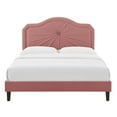 thumbnail image 6 of Modway Portia Performance Velvet Twin Platform Bed in Dusty Rose, 6 of 10