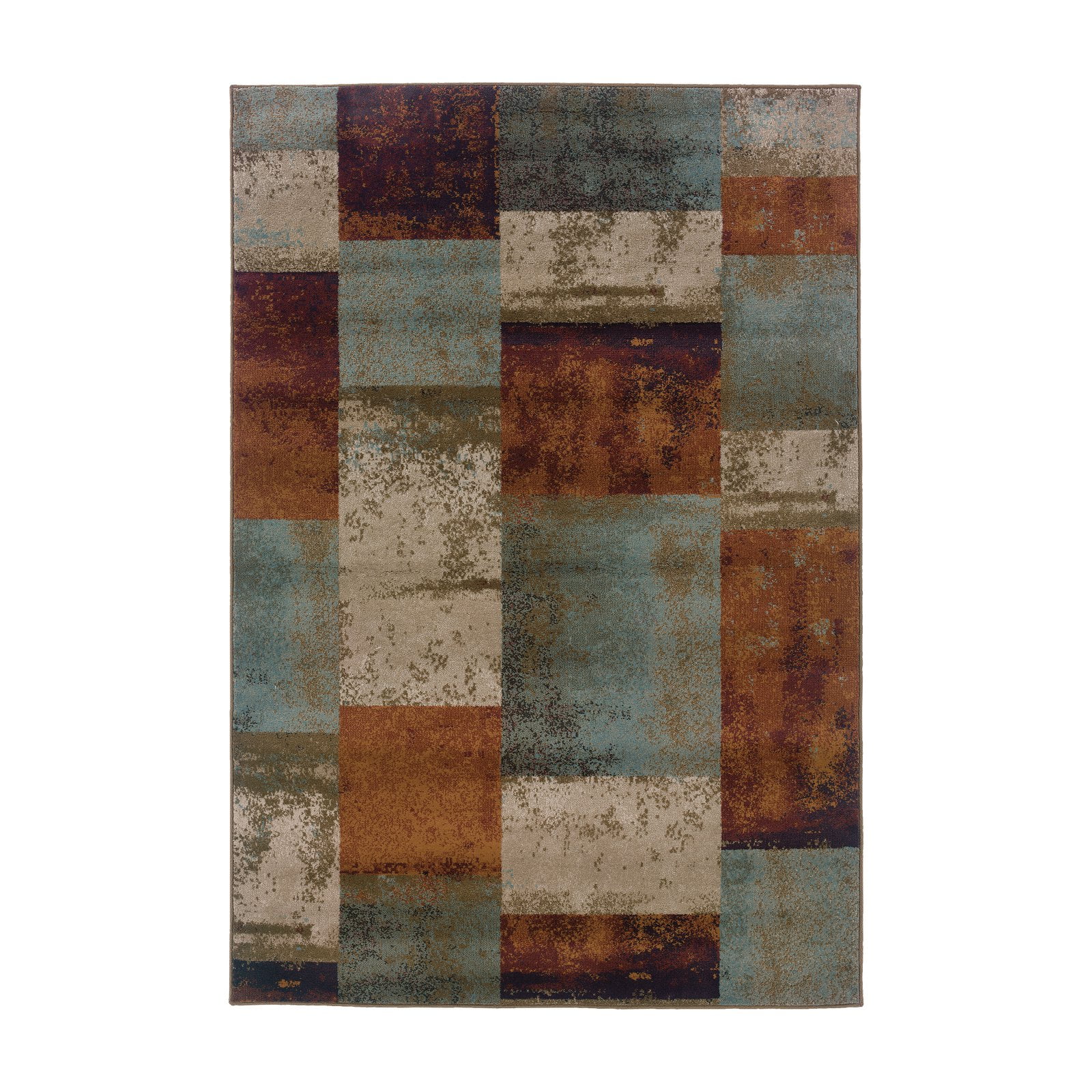 Addison Heights Apollo Geometric Blue/Orange Rug