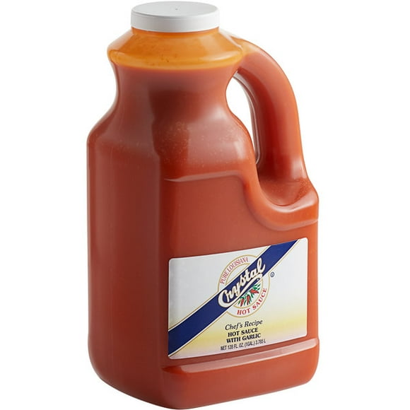 Crystal 1 Gallon Chef's Recipe Garlic Hot Sauce - 4/Case