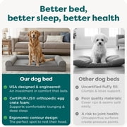 FurHaven Plush & Suede Full Support Orthopedic Sofa Pet Bed for Dogs & Cats - Gray, Jumbo
