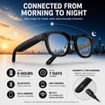thumbnail image 6 of AI Smart Glasses with Camera, 8MP HD Photo/1080P Video Recording, Open Ear Audio Bluetooth Glasses for Men & Women, Voice Assistant, Real Time Translation, Hands Free Calls, Vlog, Travel, Work, 6 of 19