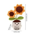 thumbnail image 2 of Funny Mini Positive Sunflower Doll Crochet with Positive Card - Thank You for Helping Me Grow, Perfect for Teacher Appreciation Gift from Students, Thank You Gift for Teacher, Friends, Family, 2 of 4