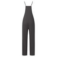 thumbnail image 5 of Womens Jumpers and Rompers Solid Color Casual Pocket Strap Jumpsuit Pantsuits Bodysuit, 5 of 5
