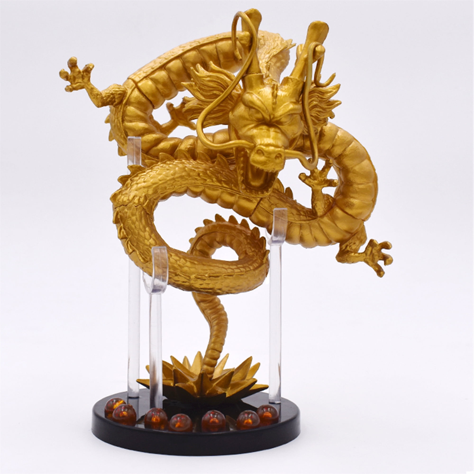 Dragon Ball Z Gold Wooden Shenron PVC Action Figure Statue Gift Toys w/box 