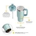 thumbnail image 3 of RTIC 16 oz Ceramic Lined Road Trip Tumbler, Leak-Proof Covered Straw Lid, RTIC Ice Glitter, 3 of 8