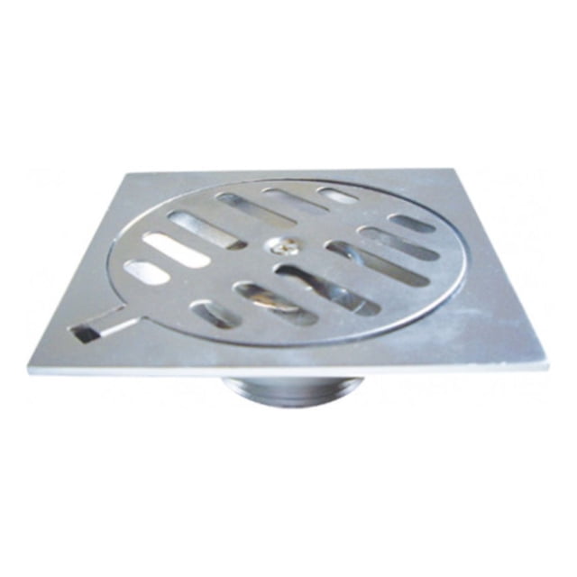 Resumidero Cuadrado Meer CNX 4" Zinc Acero Inoxidable Anticucarachas Coladera Baño