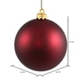thumbnail image 2 of Vickerman 4.75" Wine Matte Ball Ornament, 4 per Bag, 2 of 5