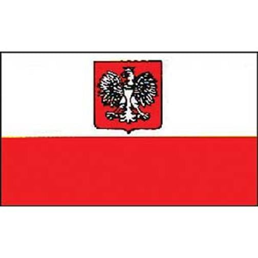 Poland Flag On A Stick 12" x 18"