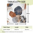 thumbnail image 2 of Designer Look Boho Tablecloth 36x36 Inch Square Floral Cover with Elastic Hem for Custom Fit on Standard Tables, 2 of 6
