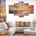 thumbnail image 1 of Waves under Colorful Clouds - Large Seashore Canvas Print, 1 of 3