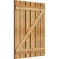 thumbnail image 2 of 34 3/4"W x 44"H TimberCraft Six 5 3/8" Boards Spaced Board-n-Batten Shutters w/Z-Bar, Rough Sawn Western Red Cedar (Per Pair), 2 of 13