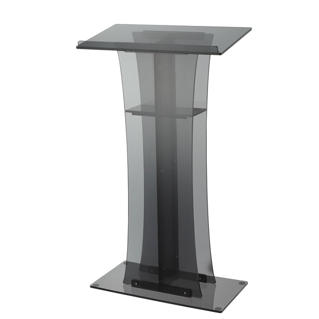 GloryStar Clear Acrylic Pulpit, Floor-Standing Podium with Wide Top for Use in Churches, Conferences, Classrooms
