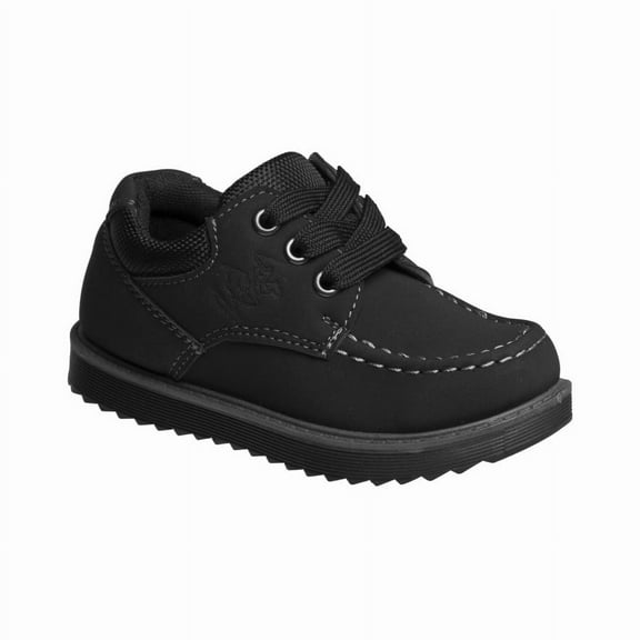 Beverly Hills Polo Club Toddler Boys Lace-up Flat Heel Casual Shoes - Black , 5