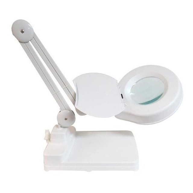 Lupa Restirador Luz Blanca 125 Mm 5x Con Base 110v OBI