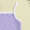 thumbnail image 7 of Karoyedx Girl Summer Clothes Newborn Girl Clothes Baby Summer Outfit Fly Sleeve Ruffle Tank Tops Matching Cute Shorts Outfits Set Purple Size,3-4 Years, 7 of 7