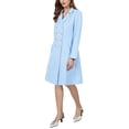 thumbnail image 4 of INSPIRE CHIC Women's Tweed Blazer Dress Collared Double Breasted A-Line Formal Work Dresses XL Light Blue, 4 of 5